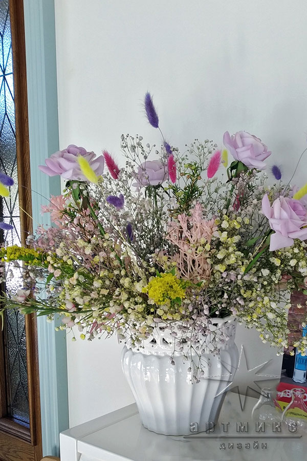 Украшение зала цветами на день рождения