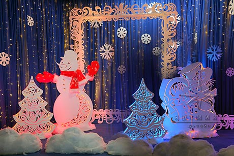 Новогодние фотозоны "Два снеговика" и "Снеговик"