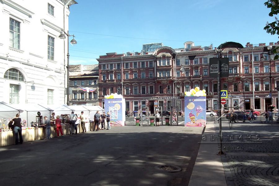 Оформление территории для городского фестиваля 